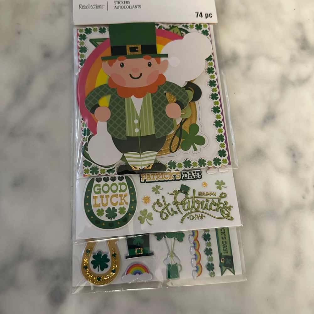 ST PATRICKS DAY IRISH IRELAND LEPRECHAUN STICKERS